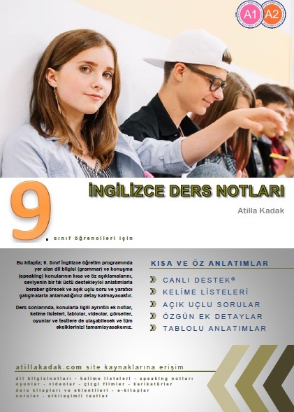 9. sınıf öğrencileri için yeni maarif modeline uygun ingilizce dil bilgisi yardımcı kitabı